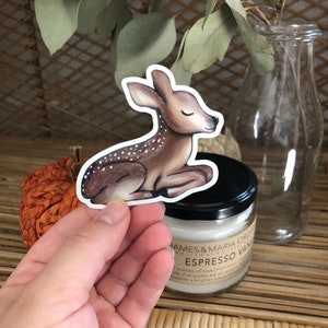 Baby Fawn Deer Sticker - Vinyl Sticker