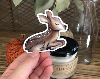Baby Fawn Deer Sticker - Vinyl Sticker