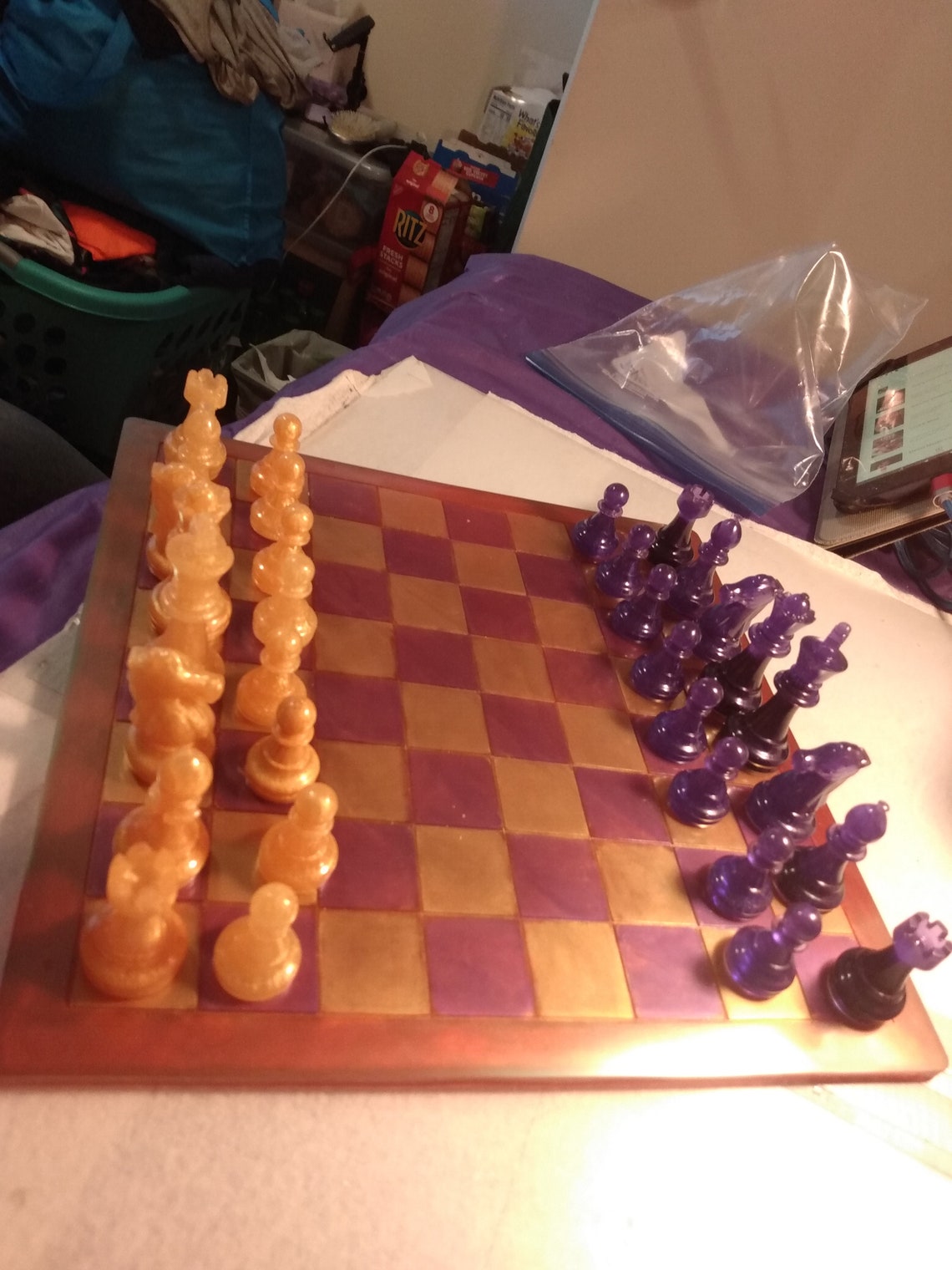 Chess, Checkers With Board - Etsy