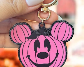 Pumpkin Mickey Keychain | Disney Bag Charm | Spooky Pumpkin Mouse | Halloween Disney Keychain | Spooky Pumpkin Mickey Charm