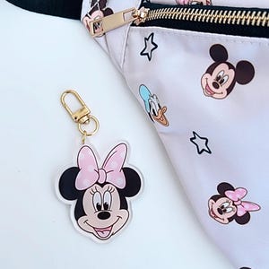 Custom Mouse Bag Charm | Girl Mouse Bag Charm | Theme Park Bag Charm | Fanny Pack Keychain