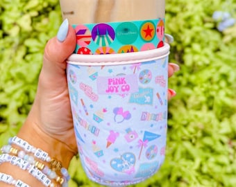 Disney Cup Sleeve | Drink Sleeve | Disney Snacks Cup Sleeve | Ice Coffee Drink Sleeve | Hot Drink Sleeve | Drinkware Cozies | Disney Cup
