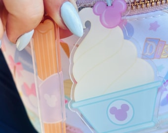 Disney Keychain | Disney Snacks | Dole Whip Charm | Churro Charm | Disney Bag Charm | Keychain for Disney Parks