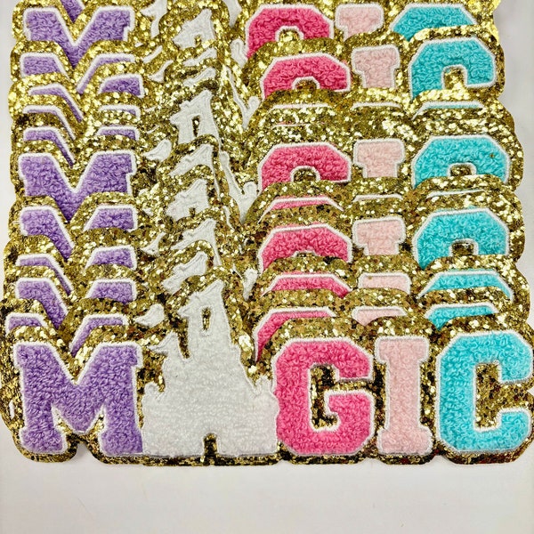 Glitter Magic Patch | Embroidered Patches | Magical Patch | Patches for Nylon Bags | Iron On Patch