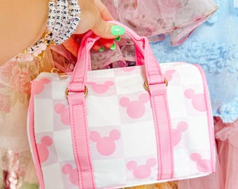 Pink Mouse Mini Duffle Bag | Mini Duffle Bag for the Parks | Disney Duffle Bag | Disney Crossbody | Disney Bag