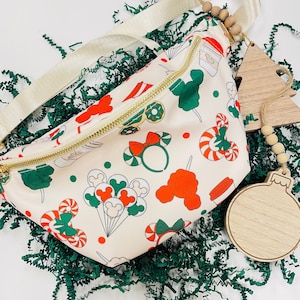 RTS Large Christmas Fanny Pack | Magical Mouse Fanny Pack | Christmas Park Bag | Magical Snacks | Jumbo Fanny Pack