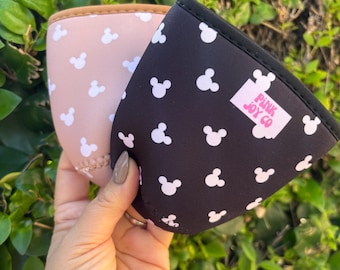 Mouse Cup Sleeve | Drink Sleeve | Disney Cup Sleeve | Ice Coffee Sleeve | Hot Drink Sleeve | Drinkware Cozies | Neutrals