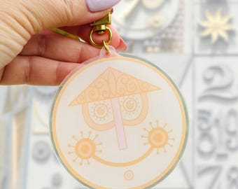Small World Clock Bag Charm | Jumbo Disney Keychain | It's a Small World Clock Tower | Disney Bag Charm | Keychain for Disney Parks
