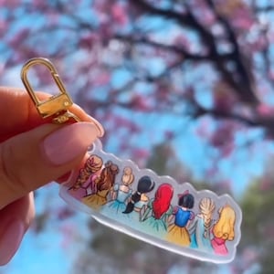 Princess Squad Bag Charm | Bag Charm | Princess | Princess Keychain | Belt Bag Charm | Theme Park Keychain