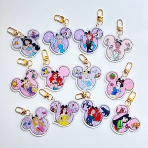 Princess Bag Charms | Bag Charm | Magical Bag Charm | Theme Park Keychain | Fanny Pack Charm