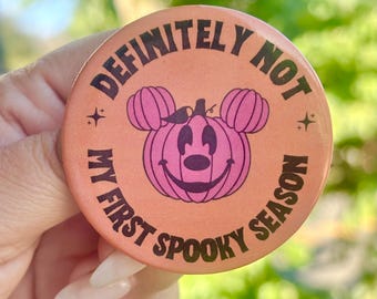 Disney Pumpkin Button | Halloween Disney Button | Park Button | Spooky Season Button | Mickey Pumpkin | 2.25" Size