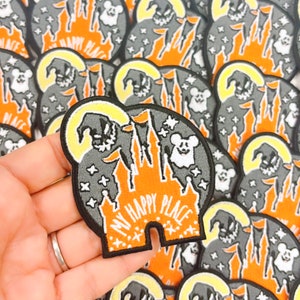 Spooky Castle Patch | Halloween Embroidered Patches | My Happy Place Patch | Castle Patch