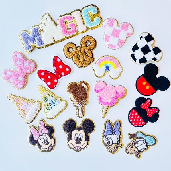 Magical Patches | Chenille Iron On Patch | Mouse Patch | Disney Patches | Fanny Pack Patches | Disney Chenille Patches