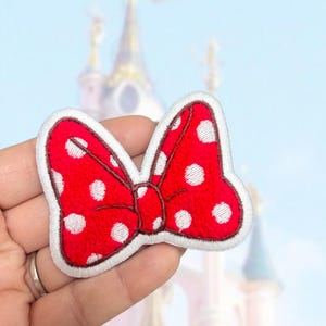 Red Polka Dot Patches | Magical Mouse Patch | Iron On Patch | Chenille Patch | Fanny Pack Patches