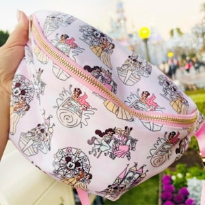 Princess Large Fanny Pack | Besties Park Day | Characters | Belt Bag | Large Crossbody Bag | Theme Park Bag | Ready to Ship