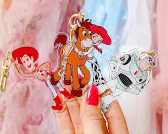 Toy Story Bag Charm | Disney Keychain | Woody Jessie Bullseye Buzz Lightyear Keychain | Disney Bag Charm | Keychain for Disney Parks