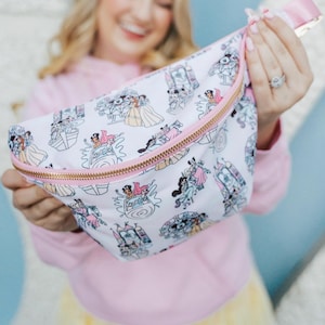 Princess Fanny Pack | Besties Park Day | Princess Characters | Disney Belt Bag | Park Fanny Pack | Pink Princess Bag | Disney Fanny Packs