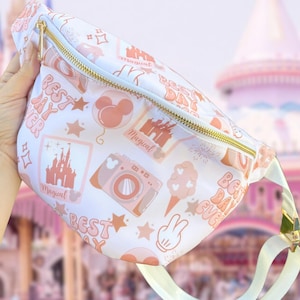 Theme Park Large Fanny Pack | Icon Fanny Pack | Crossbody Bag | Theme Park Belt Bag | Bum Bag
