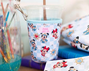 Disney Cruise Cup Sleeve | Drink Sleeve | Disney Cup Sleeve | Ice Coffee Drink Sleeve | Hot Drink Sleeve | Drinkware Cozies | DCL Cup Holder