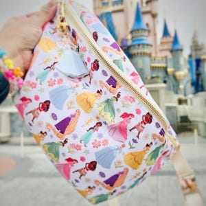 Princess Jumbo Fanny Pack | Extra Large Fanny Pack | Mommy and Me Princess Belt Bag | Theme Park Fanny Pack | Princess Bag