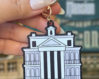 Haunted Mansion Keychain | Disney Bag Charm | Ghost Mickey Ride | Halloween Disney Keychain | Ghost Mickey and Minnie Charm