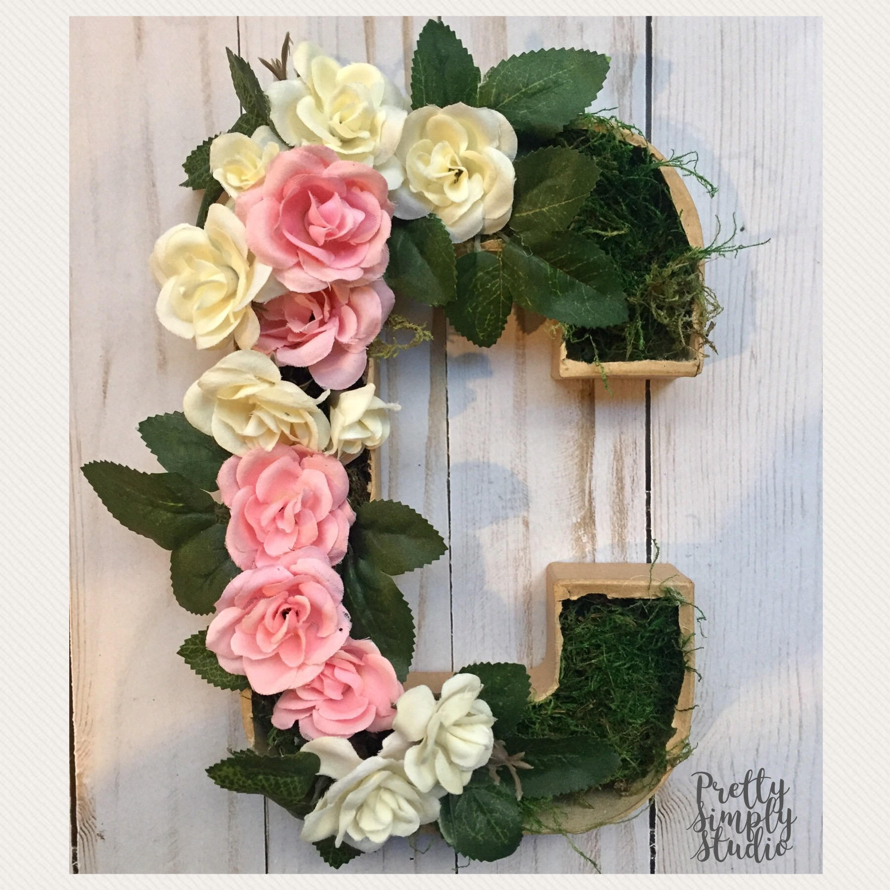 Paper Mache Floral Letter 8 Nursery Monogram Girls Etsy