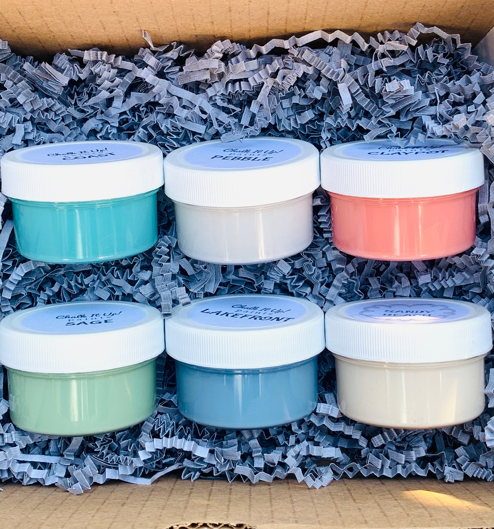 Sampler Pack Set of 6 Chalk Finish Paint Kids Painting DIY Etsy