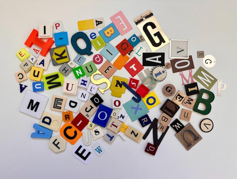 100 * DIFFERENT * Alphabet Letters! Letter Tiles in Assorted Styles ...