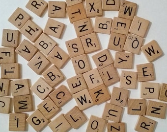 Custom Order Vintage Scrabble Tiles. You pick the letters! Perfect for weddings, altered art projects, mixed media, etc.