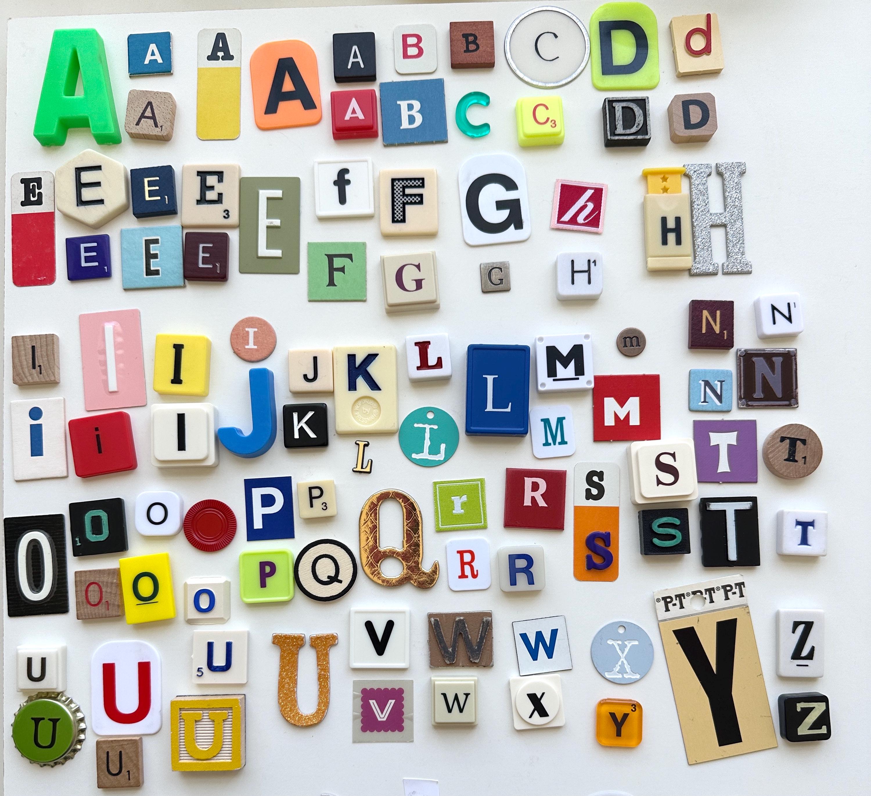 Diffirent Letters 100 * DIFFERENT * Alphabet Letters! Letter Tiles in Assorted Styles ...