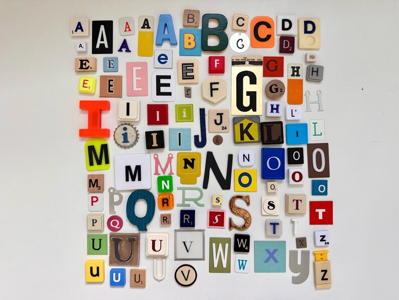 100 * DIFFERENT * Alphabet Letters! Letter Tiles in Assorted Styles ...