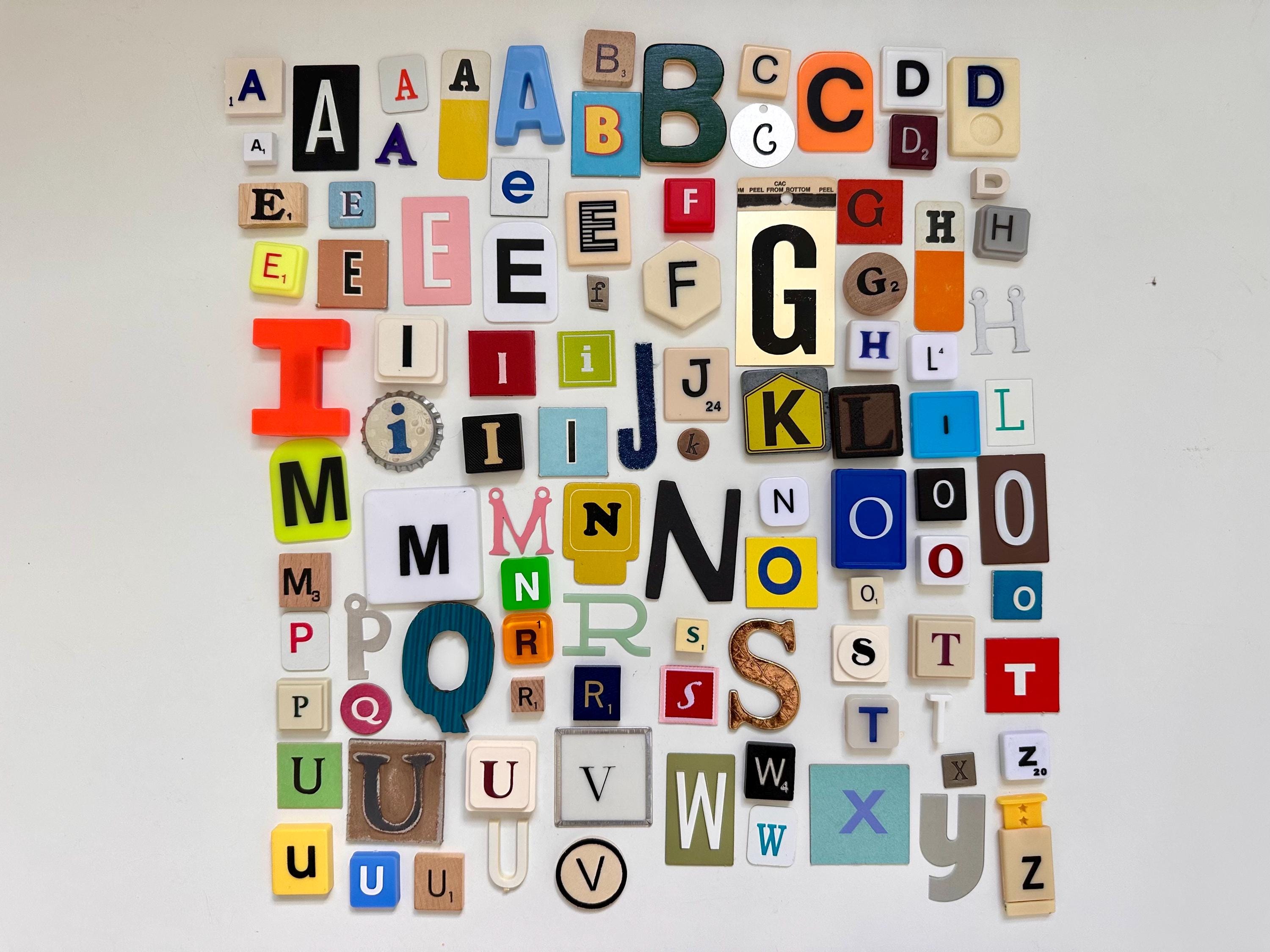 Diffirent Letters 100 * DIFFERENT * Alphabet Letters! Letter Tiles in Assorted Styles ...