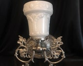 Wall sconces - art nouveau - milk glass shade torchiere - Foyer - living - bedroom - bathroom - single wall mount