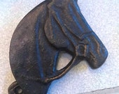 Federal Cast metal horse Door knocker - stable - front door,oil rubbed ,barn ,rustic ,colonial, traditional