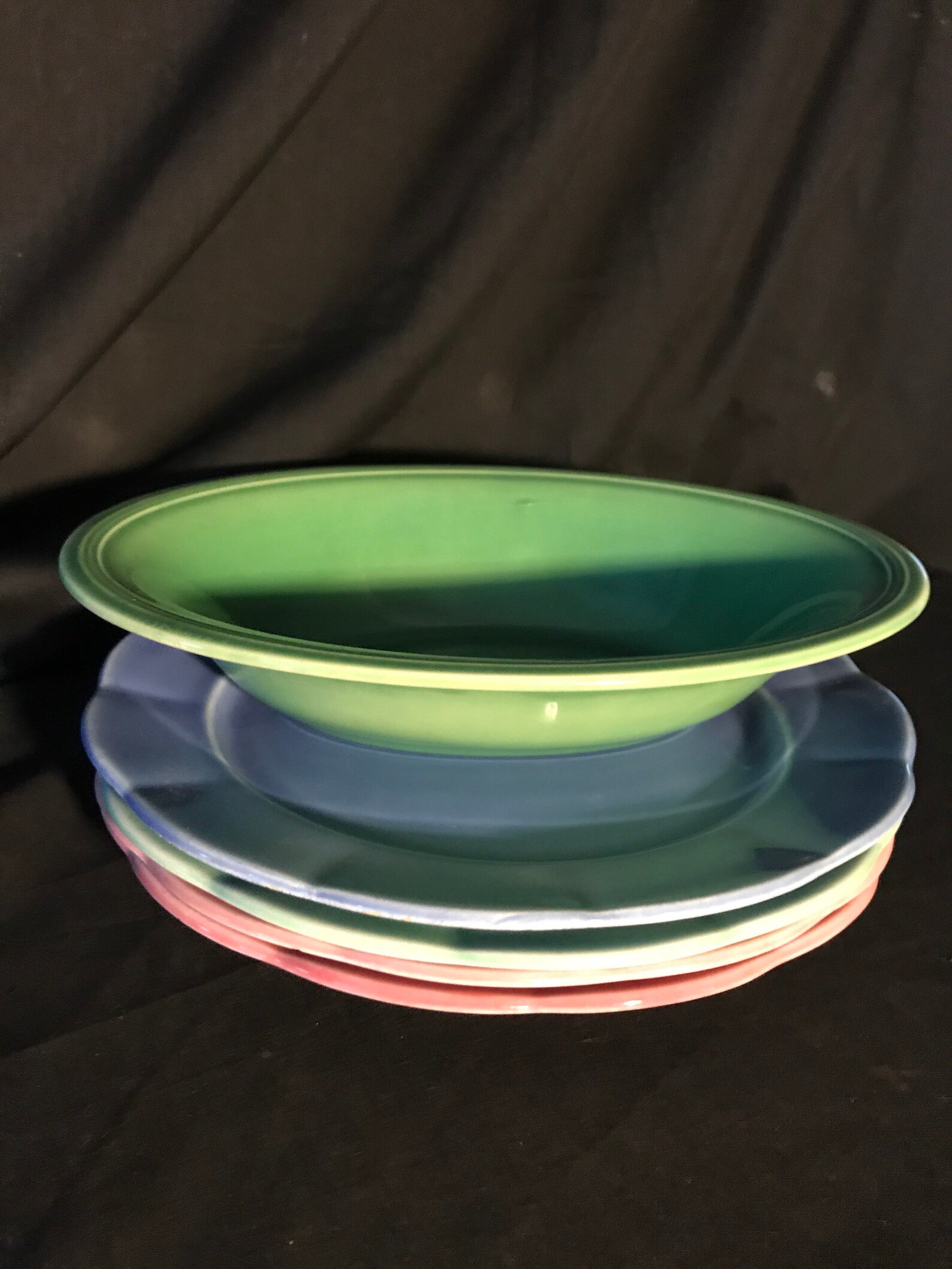 Mcm Stoneware Dishes 4 Pottery Multi Color With Serving Etsy