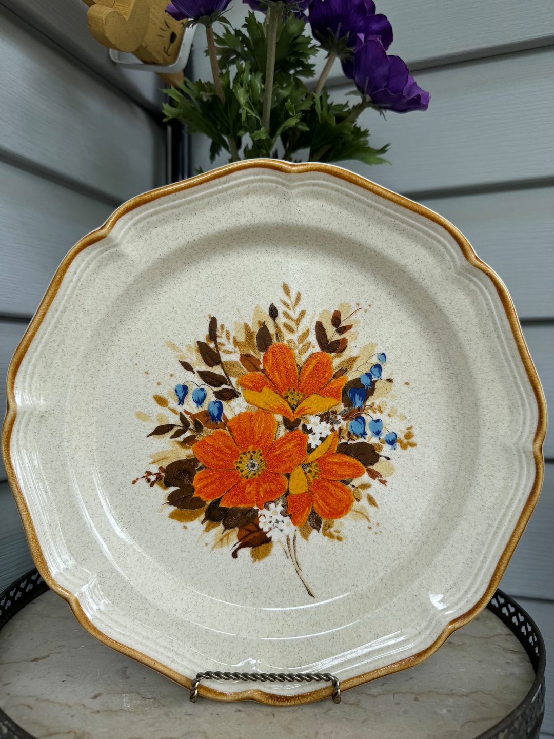 Vintage Mikasa Garden Club Dinner Plate: Replacement Stoneware