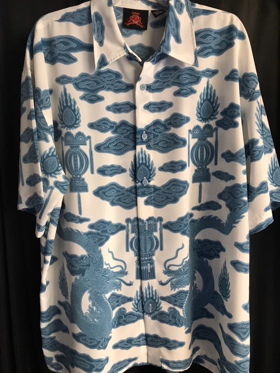 Mens Hawaiian shirt , shirt sleeve, XL Polynesian… - image 2