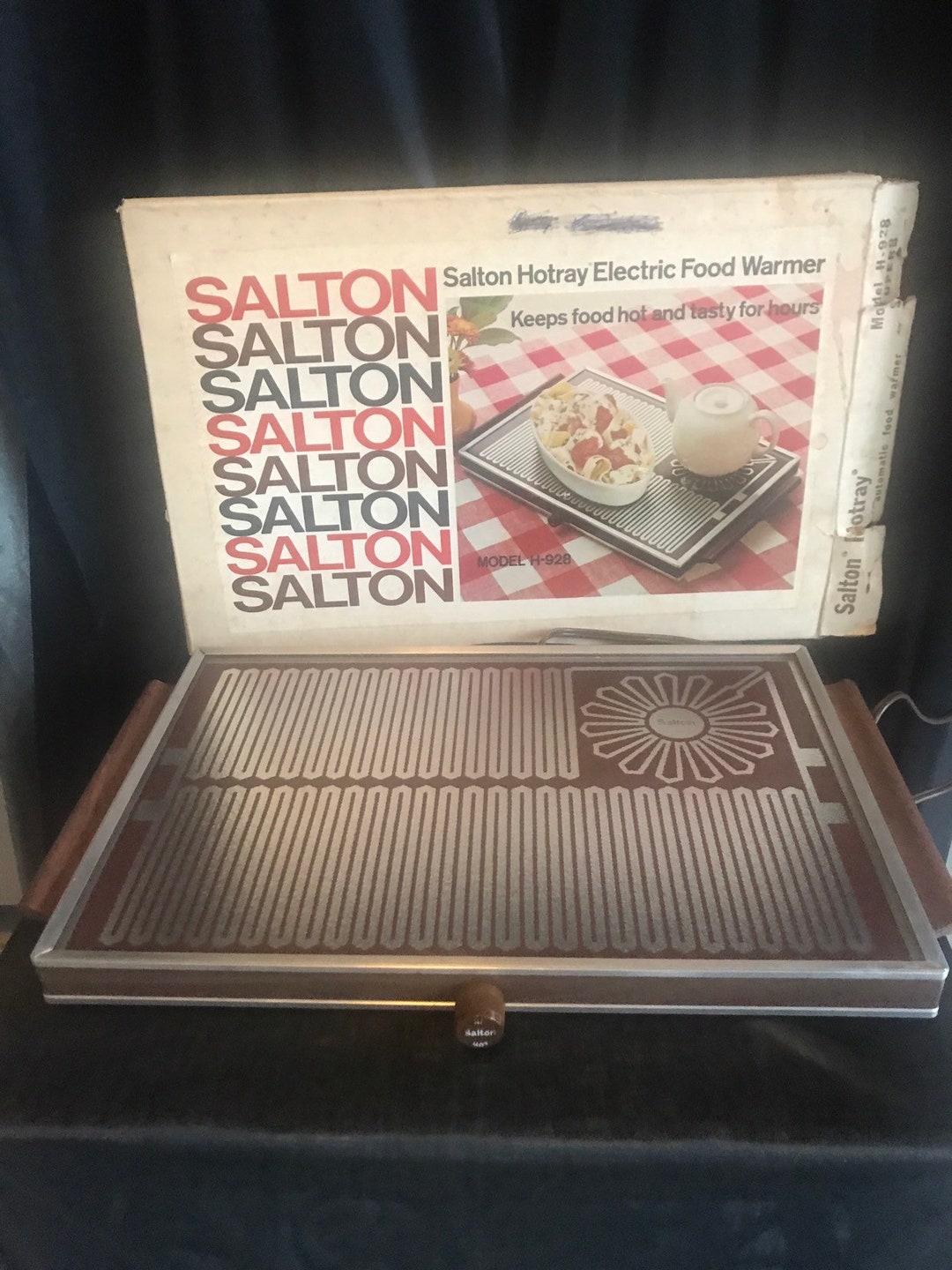 Vtg Electric Hot Tray Food Warmer Glass Top Salton Etsy