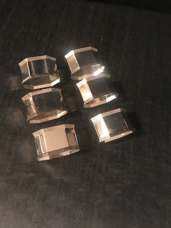 Chrome napkin rings sale