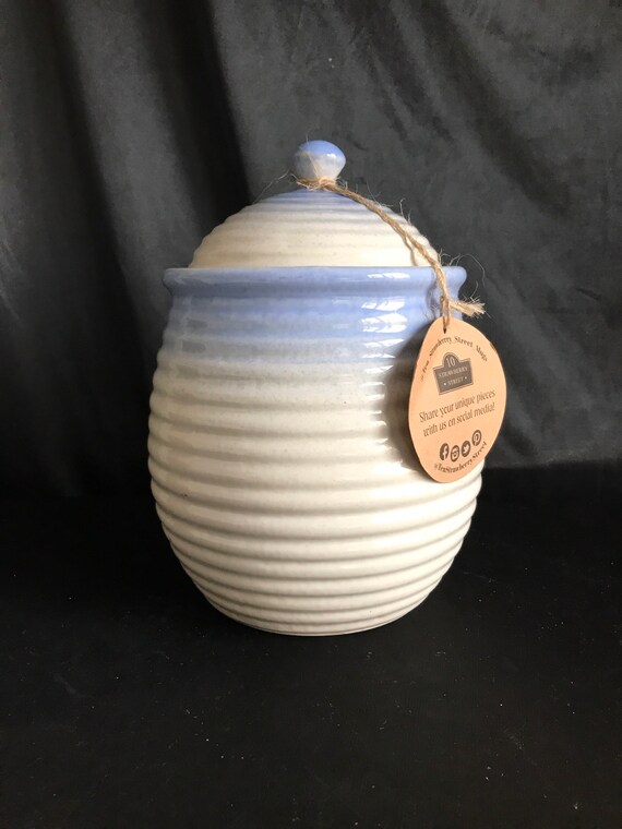 Stoneware cookie jar treat jar stoneware canistercountry Etsy.de