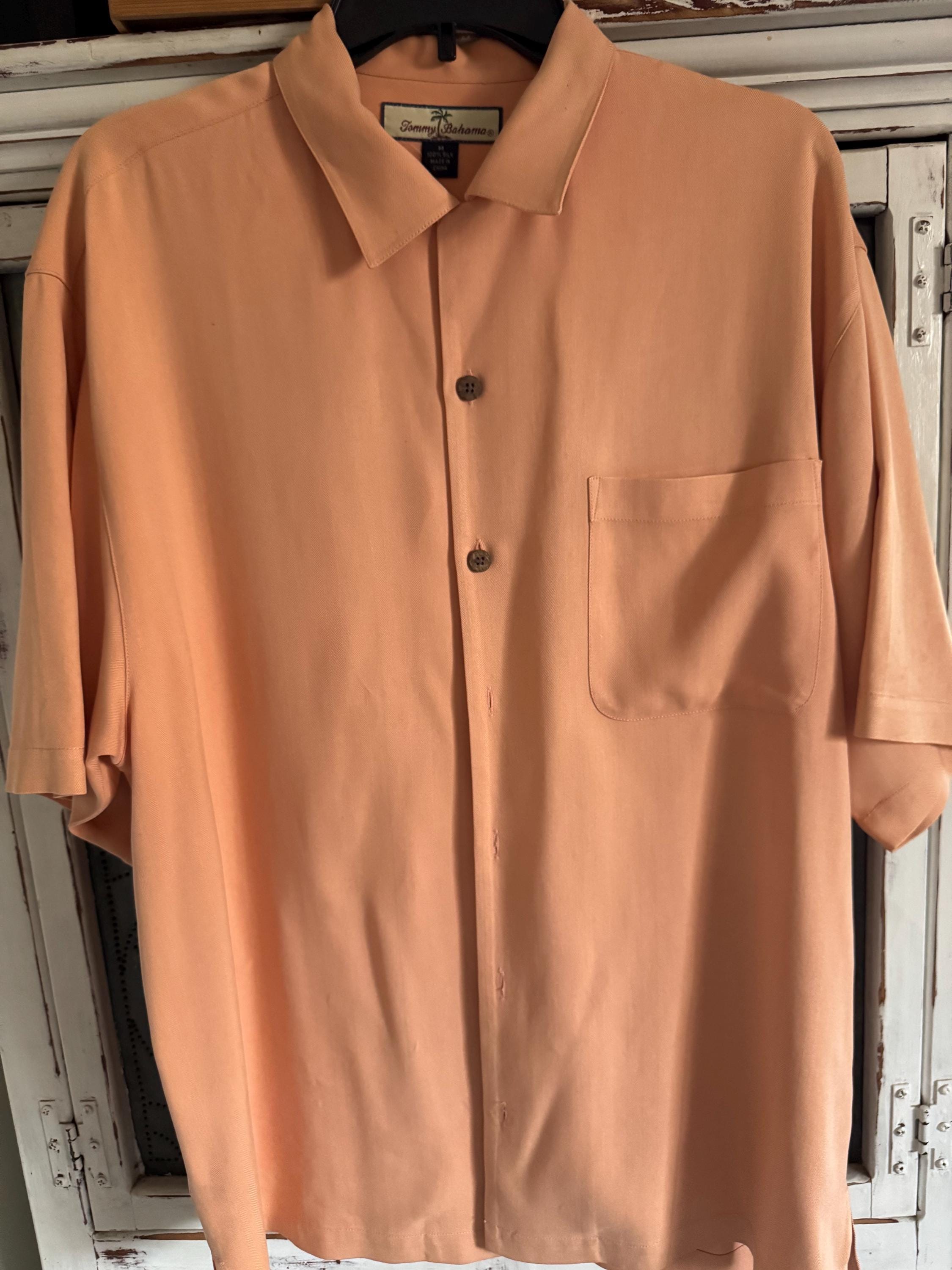 【KOSUKE 】 Bahama SILK shirts 90s 90's Tommy Bahama Silk Shirt, Pineapple Print Hawaiian Shirt
