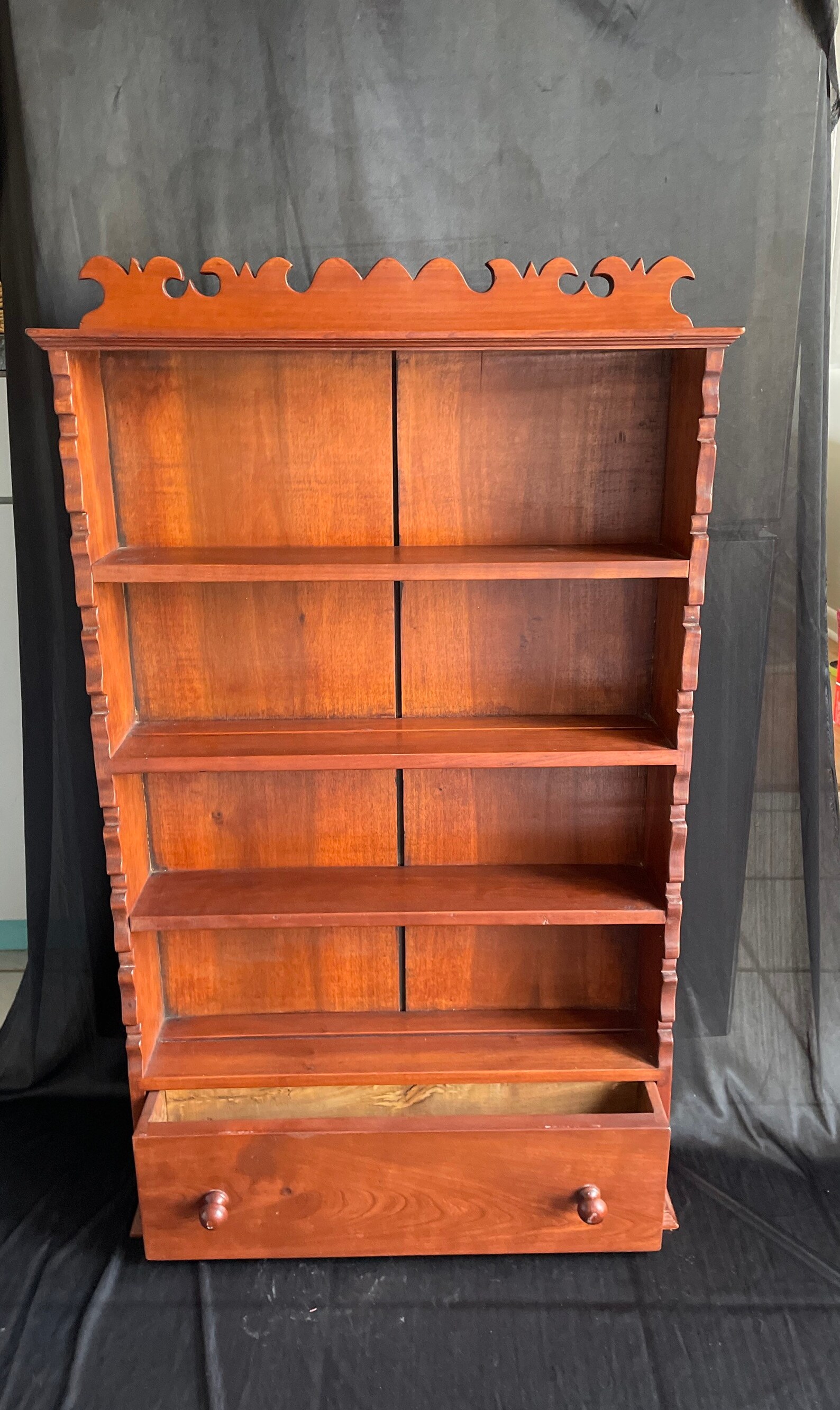 Decorative Wall open 4 shelves w drawerdisplay Etsy