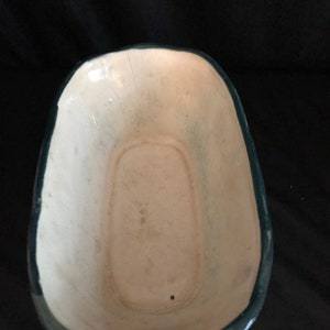 Vintage planter, salt glazed pottery, rectangular, indoor or outdoor flower scape image 2
