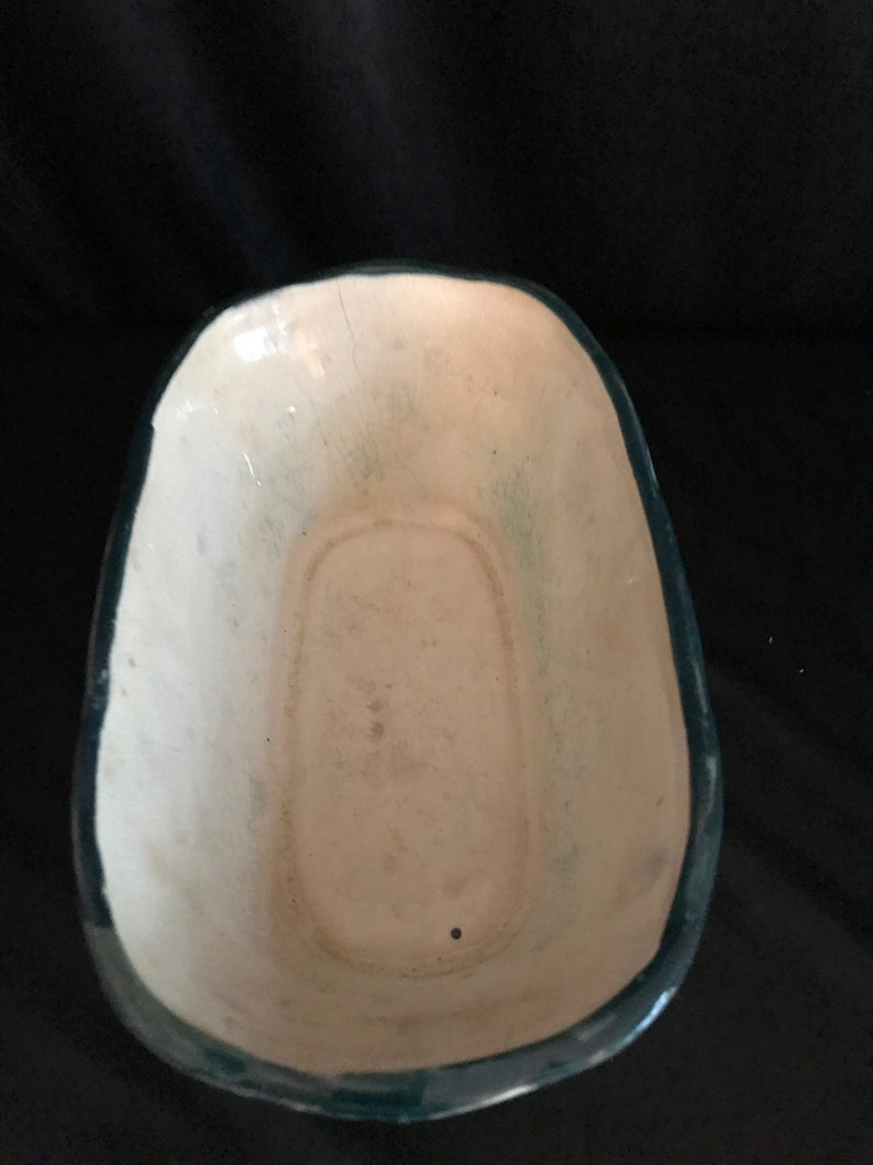 Vintage planter, salt glazed pottery, rectangular, indoor or outdoor flower scape image 2