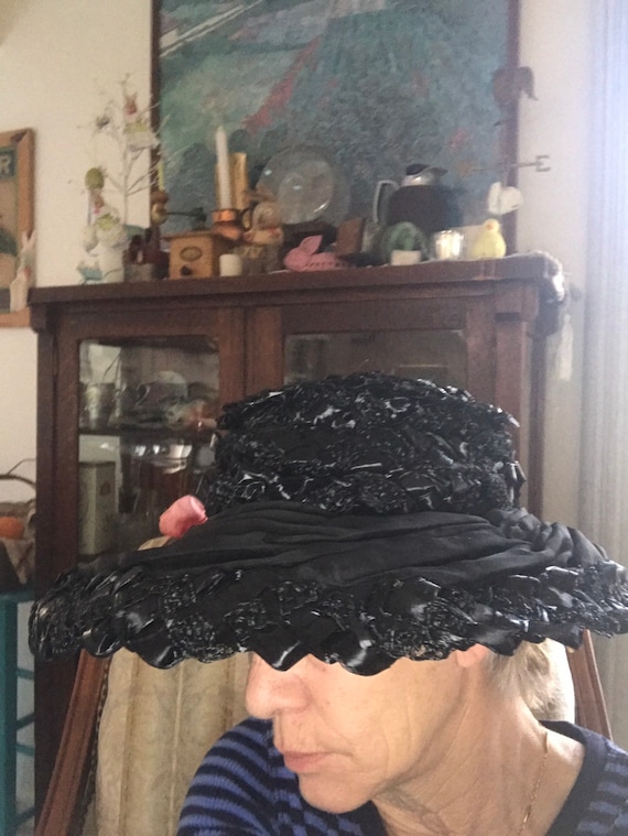 Vintage accessory hat , Rawak,Paris  full brim ,b… - image 3