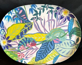 Melamine tray set (2) themed Rainforest , amphibian