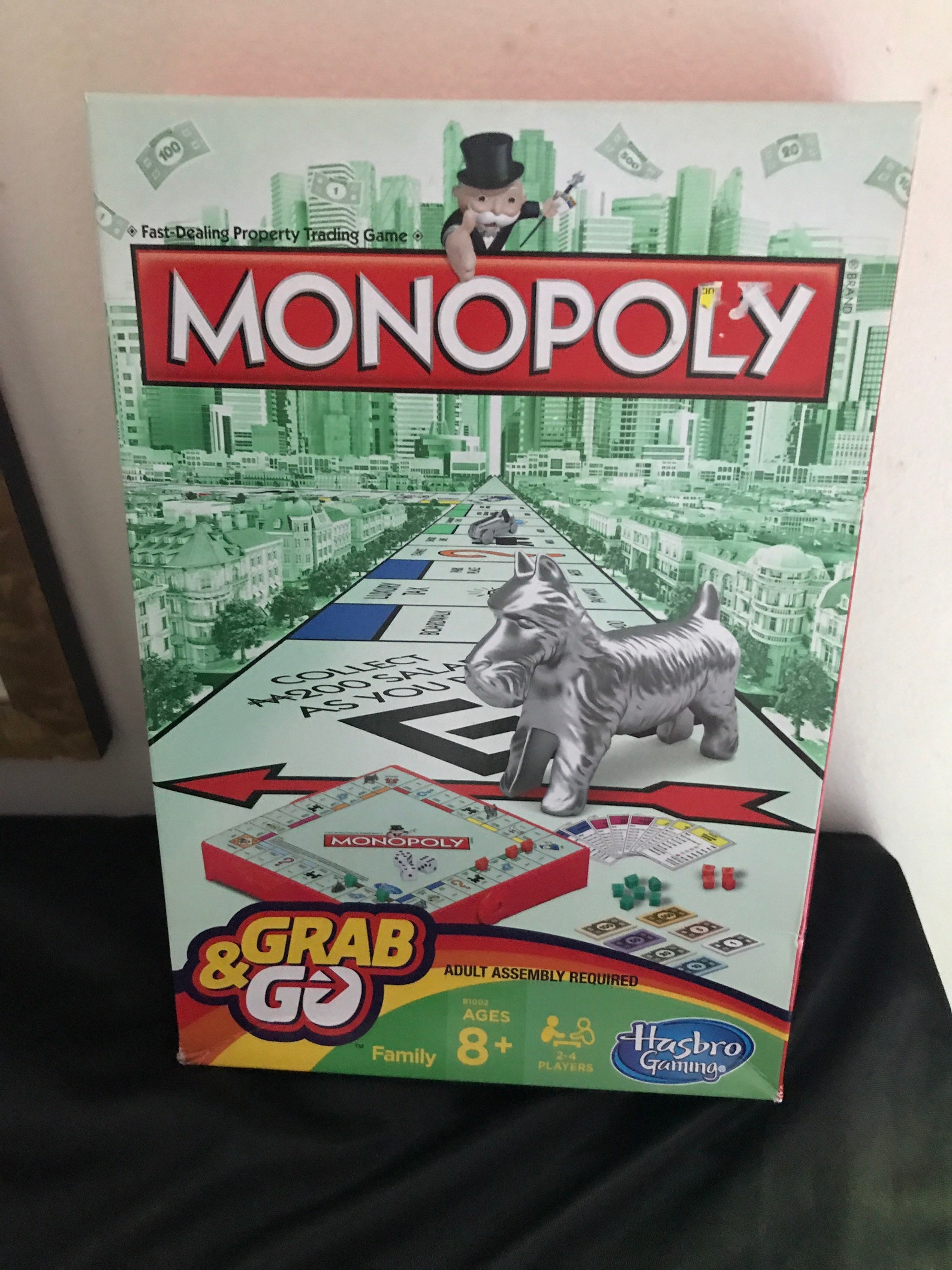Monopoly travel game grab & go Hasbro portable travel Etsy