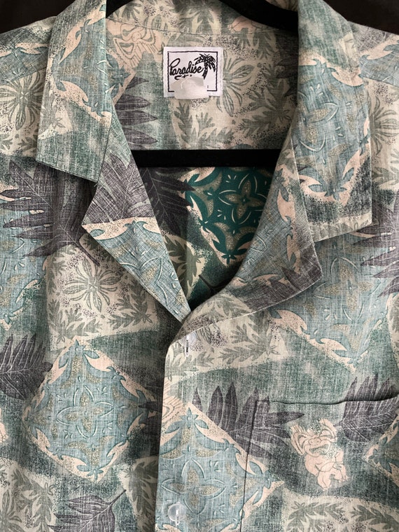 Mens Hawaiian  shirt ,XL , themed ,tiki totem pol… - image 1
