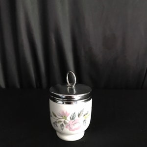 Royal Worcester Egg coddler,1, cooking poached ,porcelain,roses pattern,England