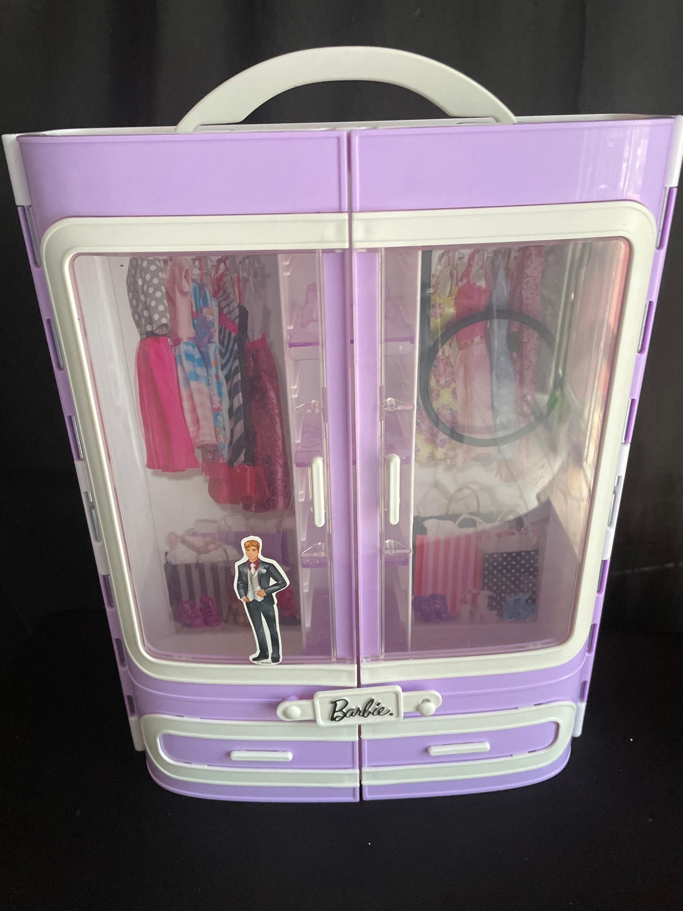 Barbie , Wardrobe Case , Clear , Lavender , Wardrobe & Doll Carry Case 2015  